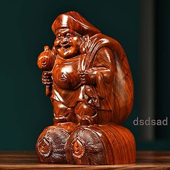 Amazon｜dsdsad 仏像 木彫り 七福神・大黒天 木像 木製